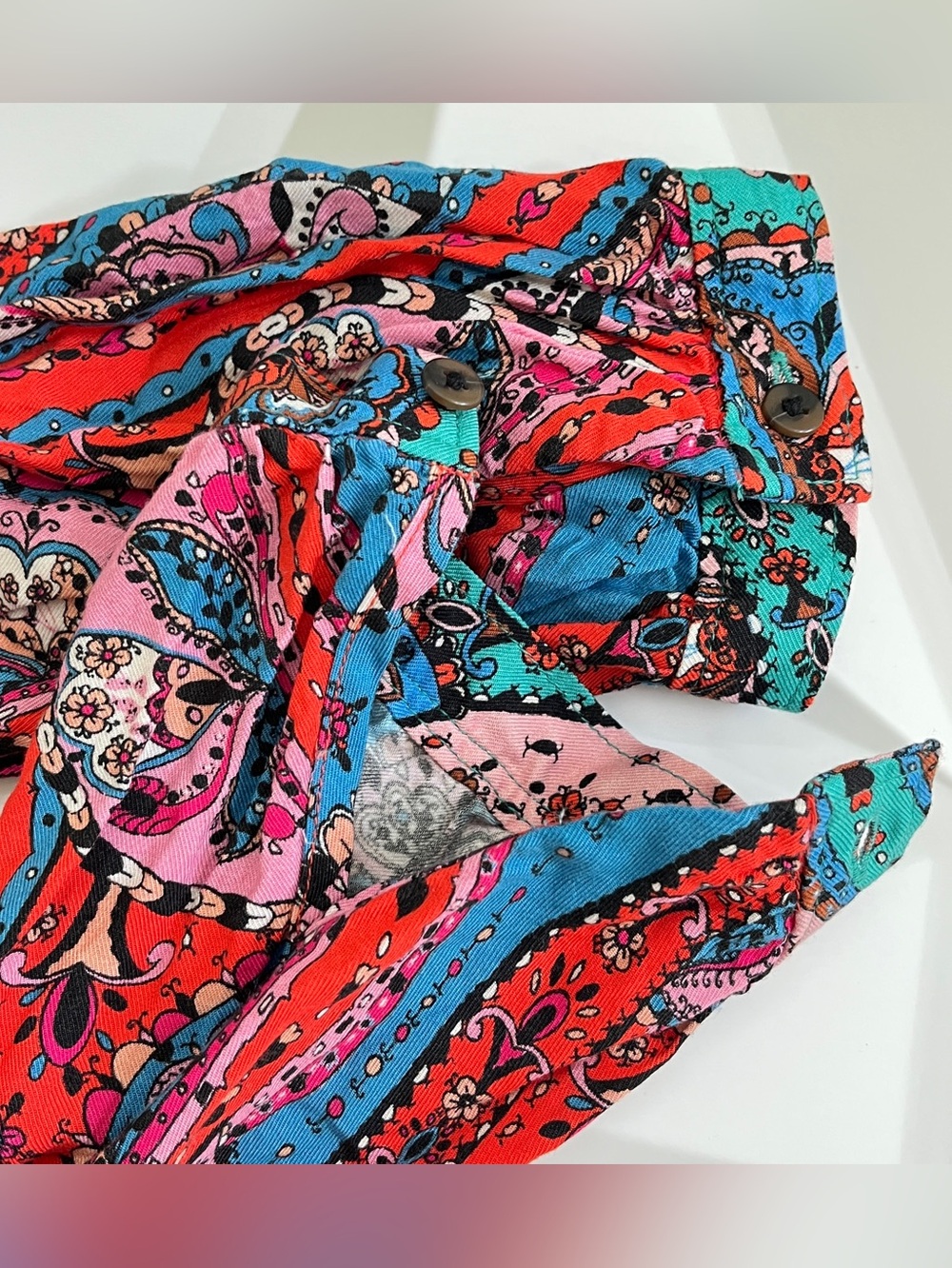 Anthropologie x Maeve The Paz
Button Down Patchwork Paisley Boho Shirt Top Sz:XS - Picture 12 of 15